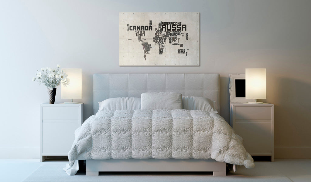 Weltkarte als Leinwandbild - Wandbild - What a wonderful World