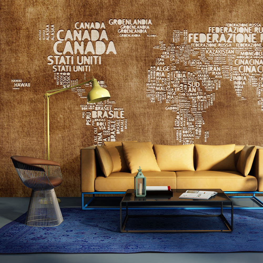 Fototapete - Antike italienische Landkarte - WELTKARTEN24