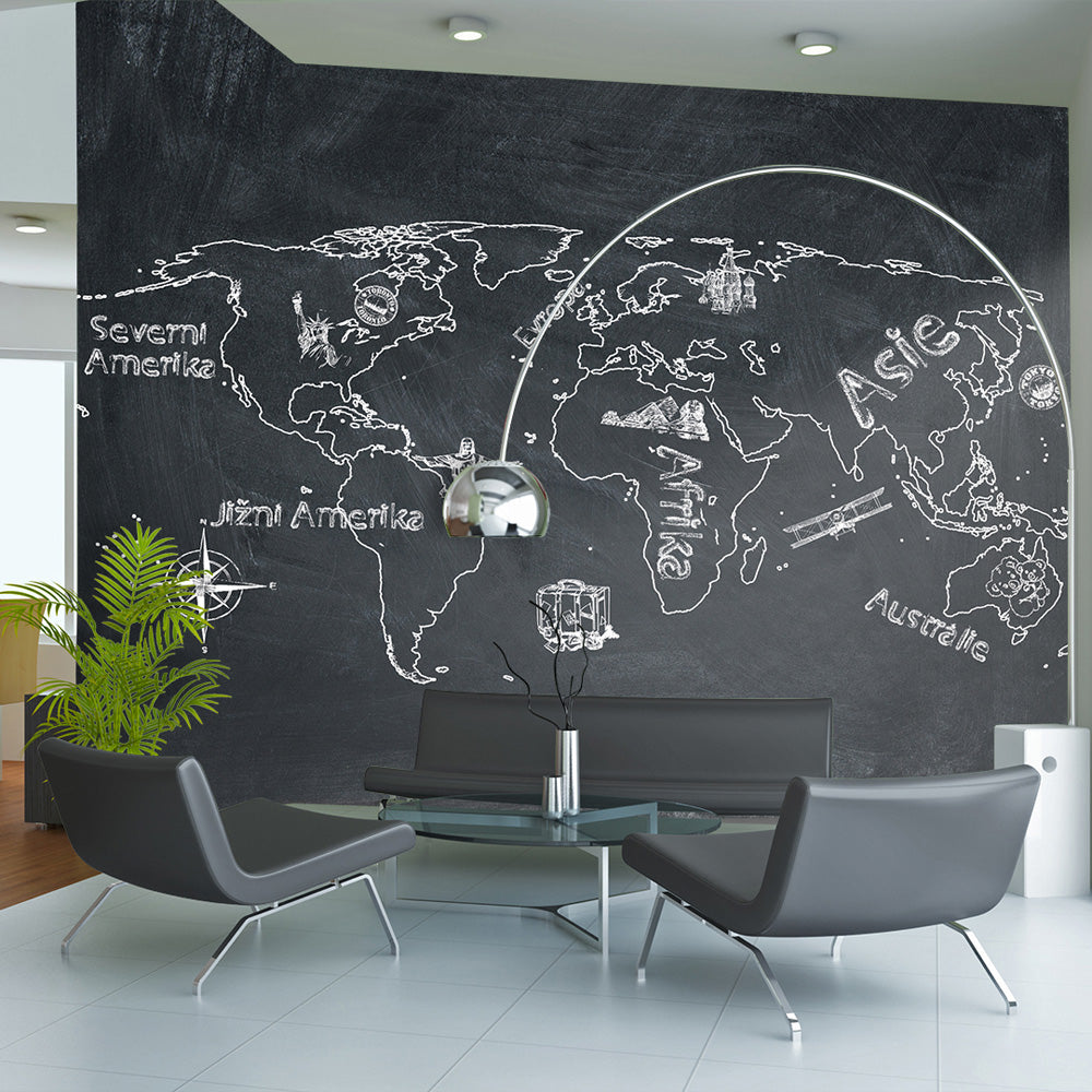 Fototapete - Small travel. Large travel (Czech language) - WELTKARTEN24