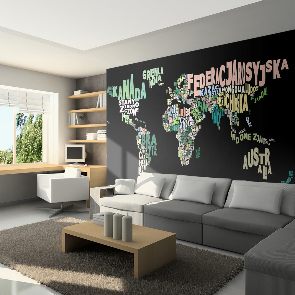 Fototapete - Geographie polnisch - WELTKARTEN24