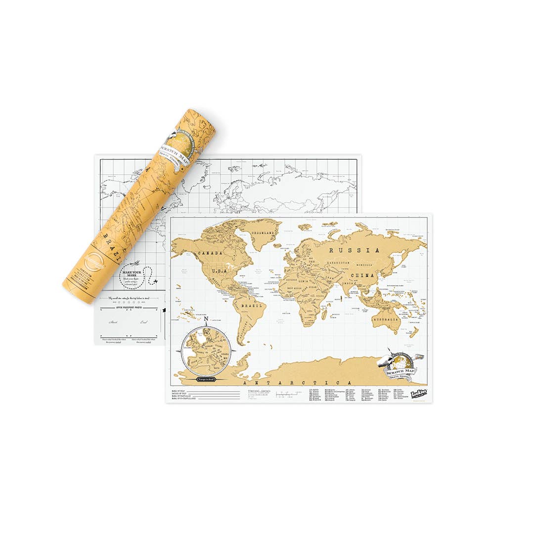 Scratch Map® - Original - Reise-Edition | Weltkarte zum Rubbeln von Luckies