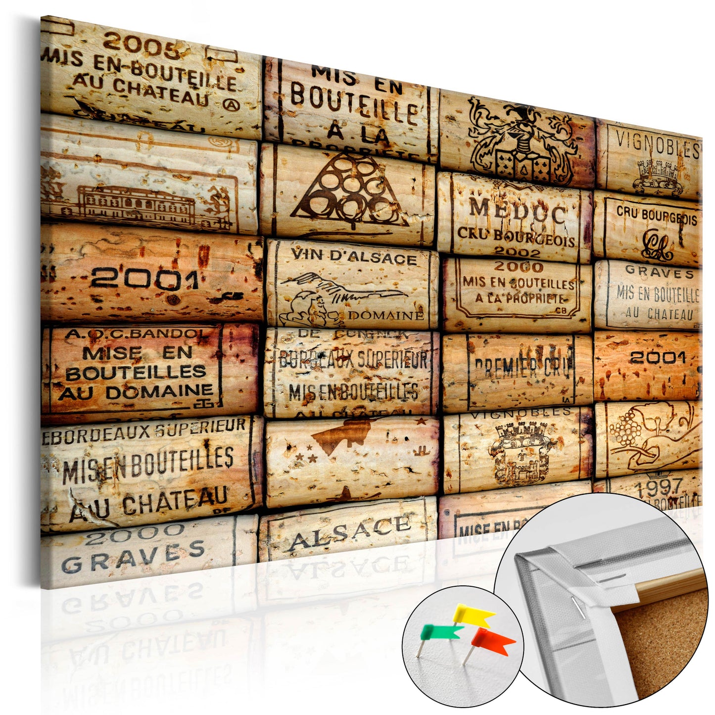 Pinnwand - Weltkarte Vineyard of Memories - WELTKARTEN24