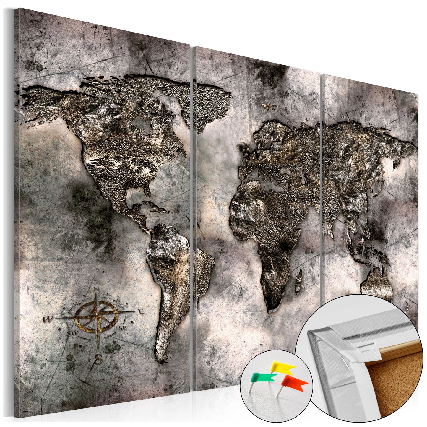 Pinnwand - Weltkarte Opalescent Map - WELTKARTEN24