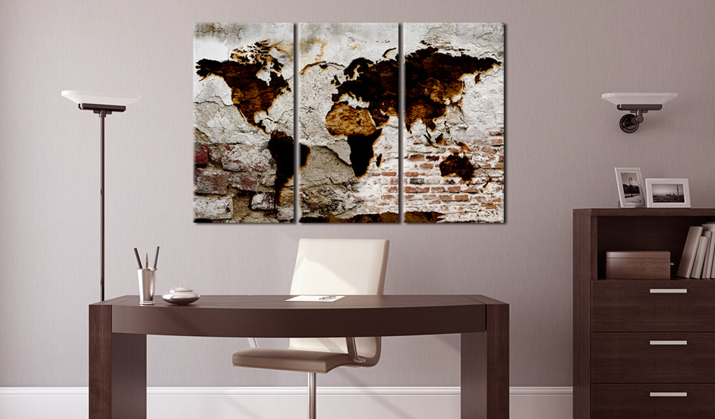 Weltkarte als Leinwandbild - Wandbild - Urban Travels