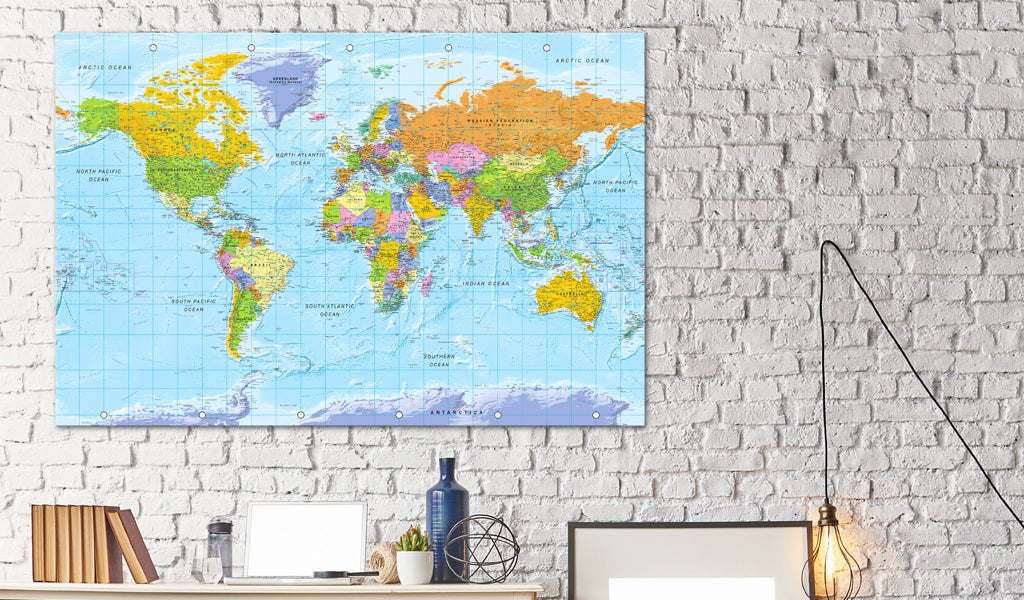 Pinnwand - Weltkarte Orbis Terrarum - WELTKARTEN24