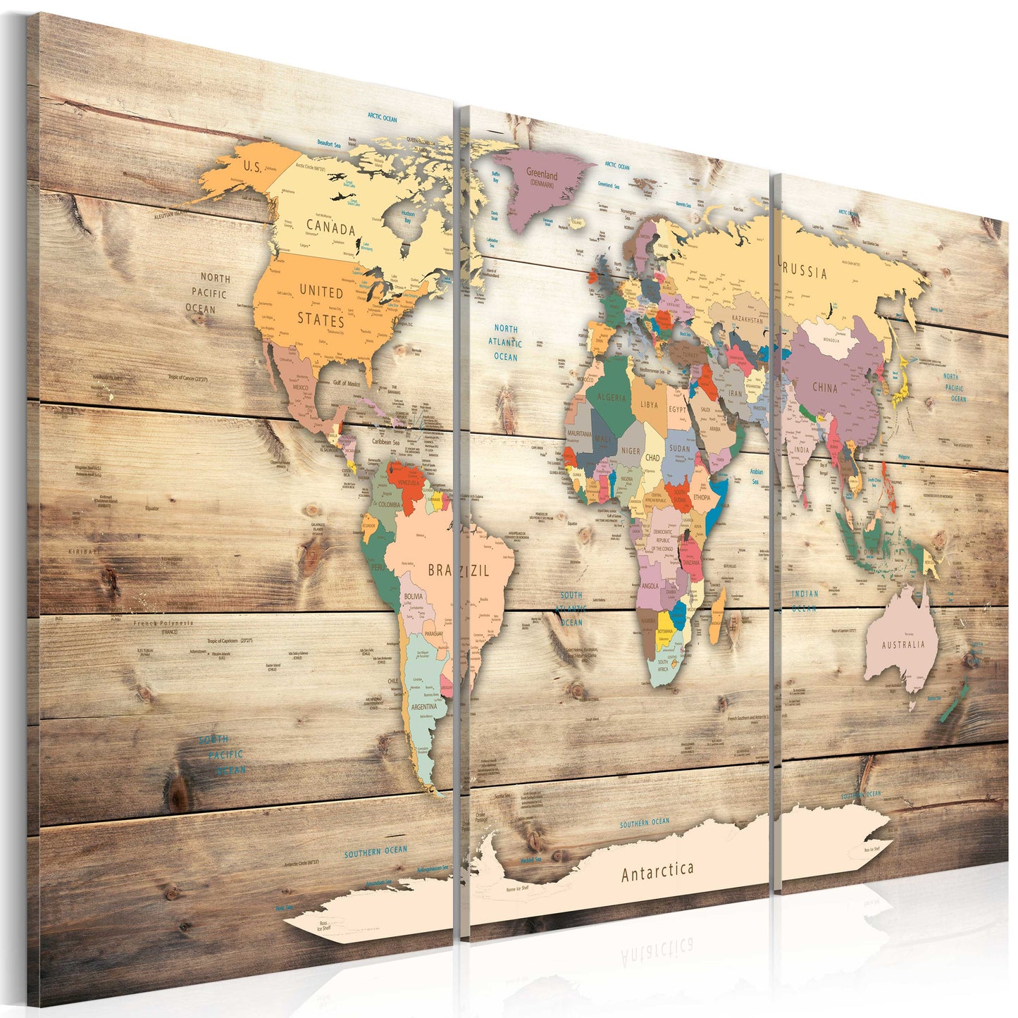 Weltkarte als Leinwandbild - Wandbild - Map of Dreams