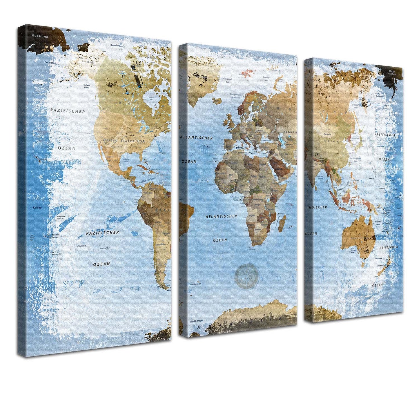 Pinnwand - Weltkarte Ice - WELTKARTEN24