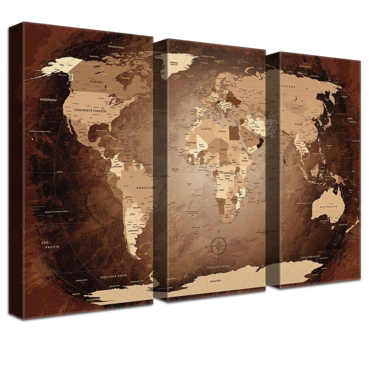 Pinnwand - Weltkarte Antik - WELTKARTEN24