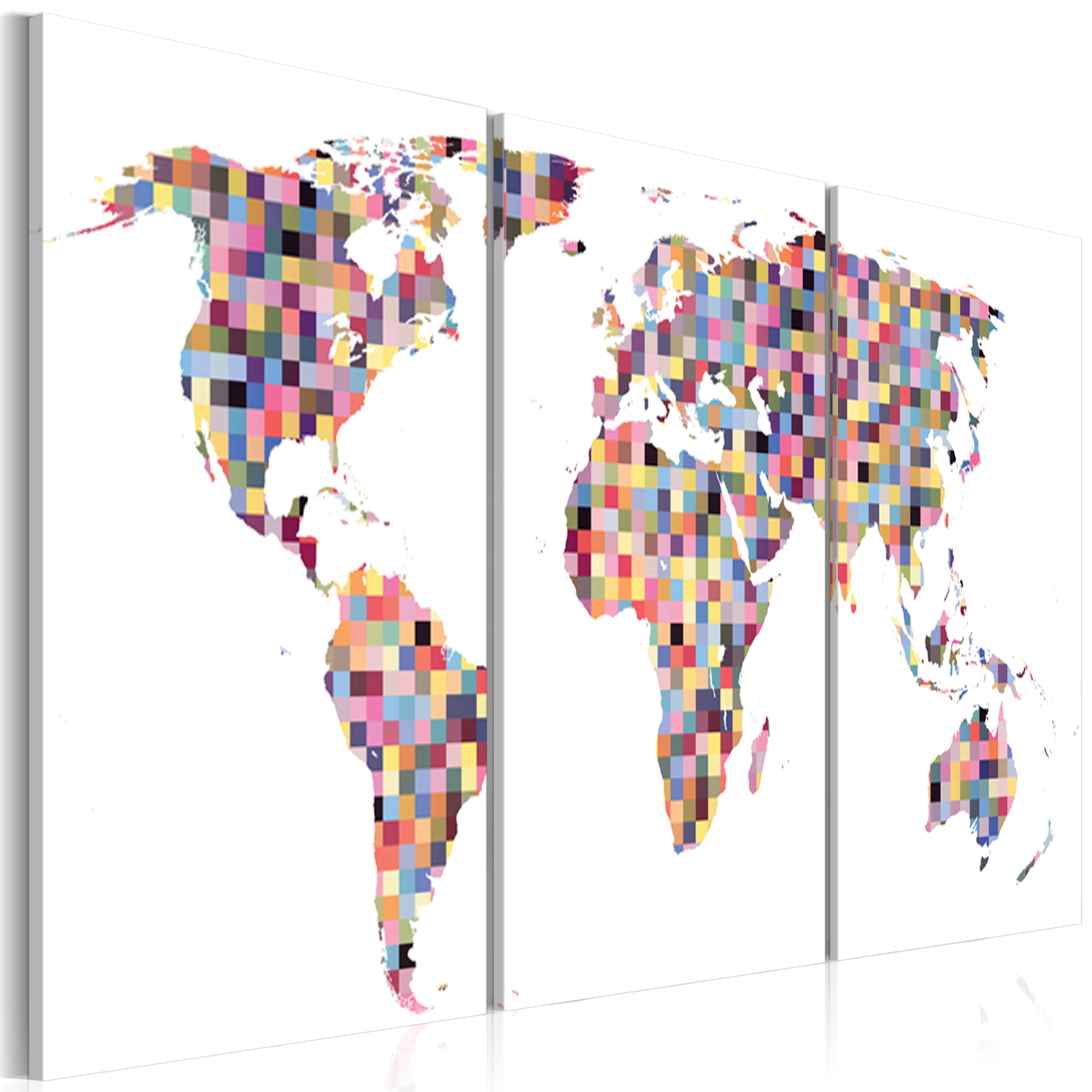 Weltkarte als Leinwandbild - Wandbild - Digital World