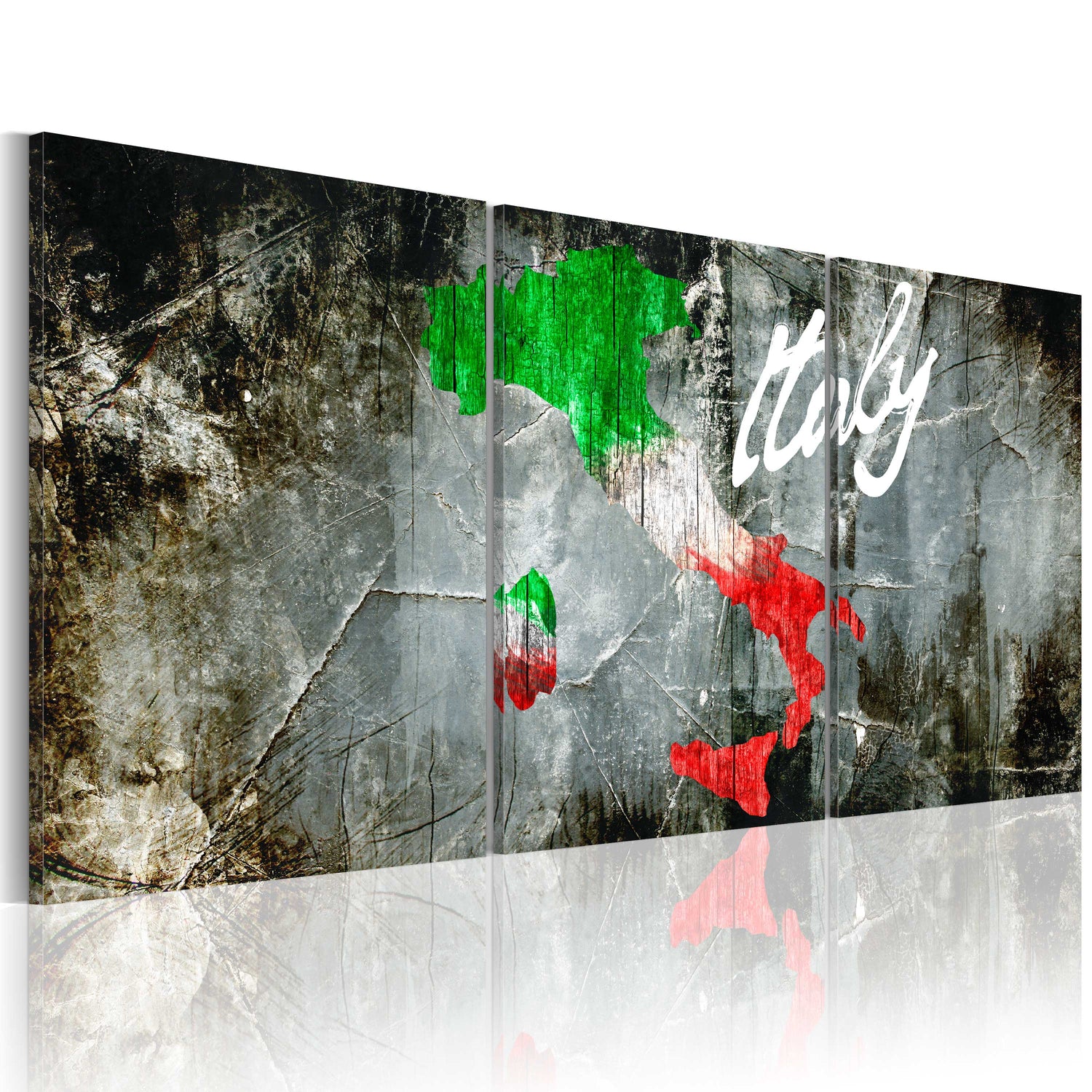Weltkarte als Leinwandbild - Wandbild - Italien - Talentschmiede