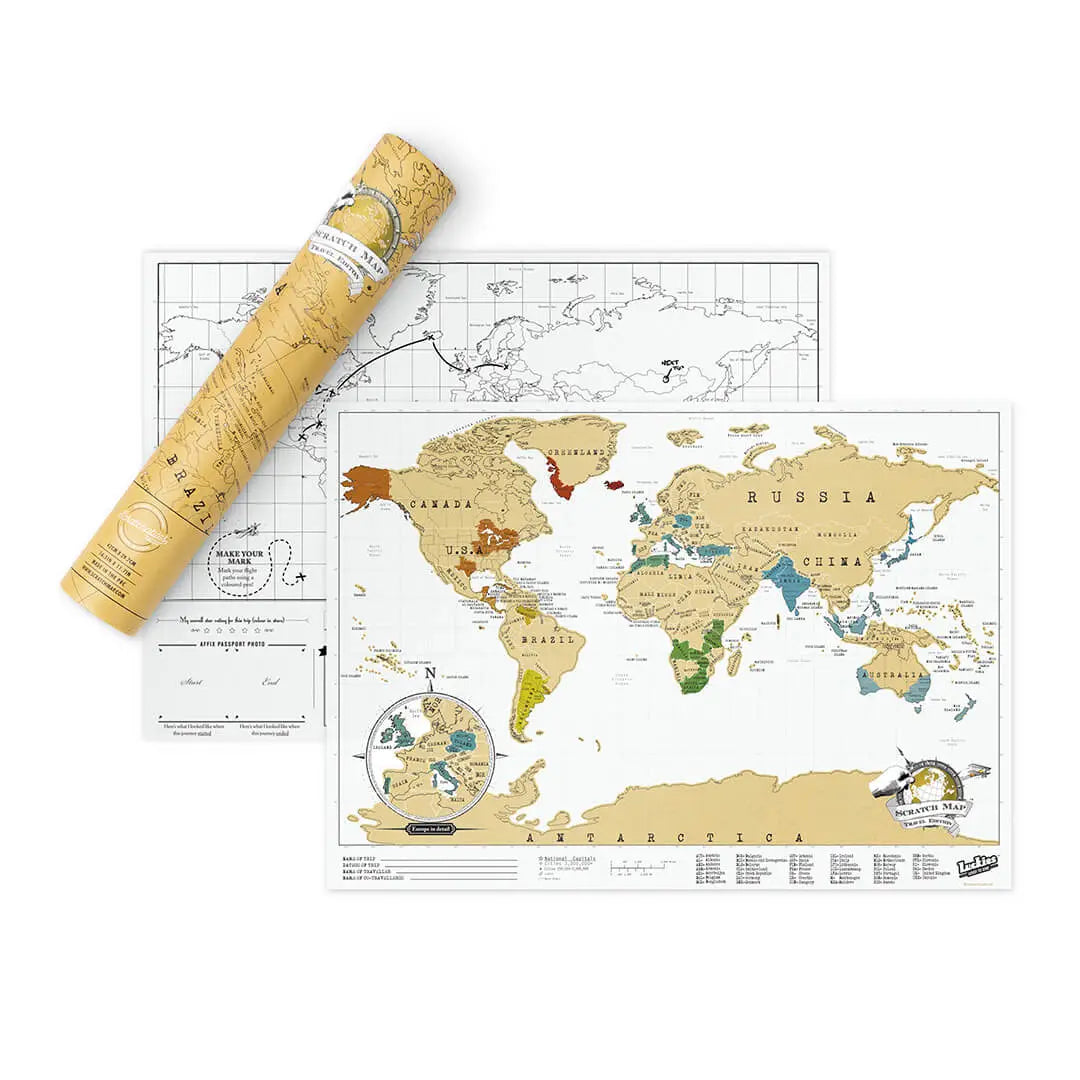 Scratch Map® - Original - Reise-Edition | Weltkarte zum Rubbeln von Luckies