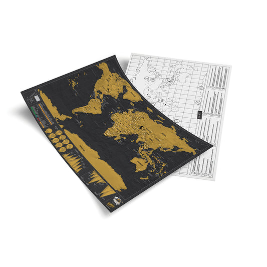 Scratch Map® - Deluxe - Reise-Edition | Weltkarte zum Rubbeln von Luckies