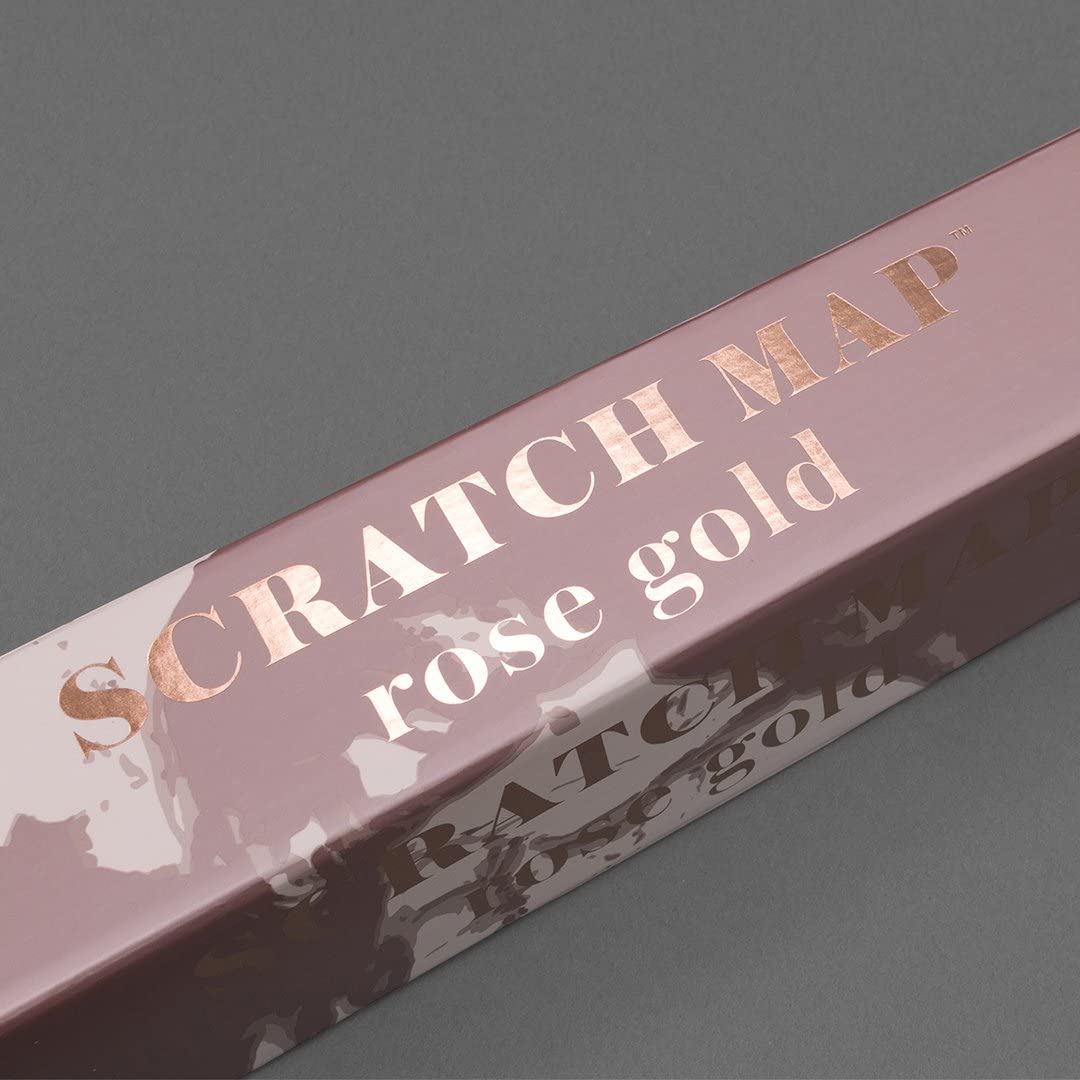 Scratch Map® - Rosé Gold | Weltkarte zum Rubbeln von Luckies