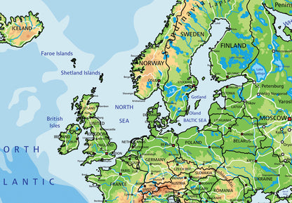 Weltkarte als Pinnwand - World Geography - WELTKARTEN24