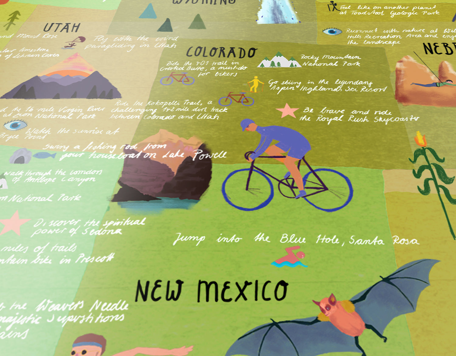 Bucketlist Map USA - Poster - WELTKARTEN24