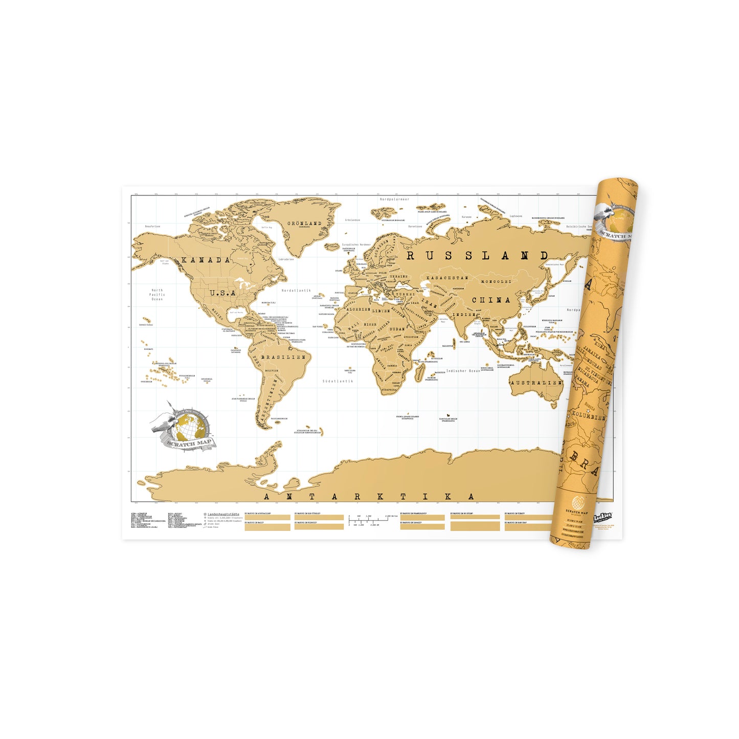 Scratch Map® - Original | Weltkarte zum Rubbeln von Luckies