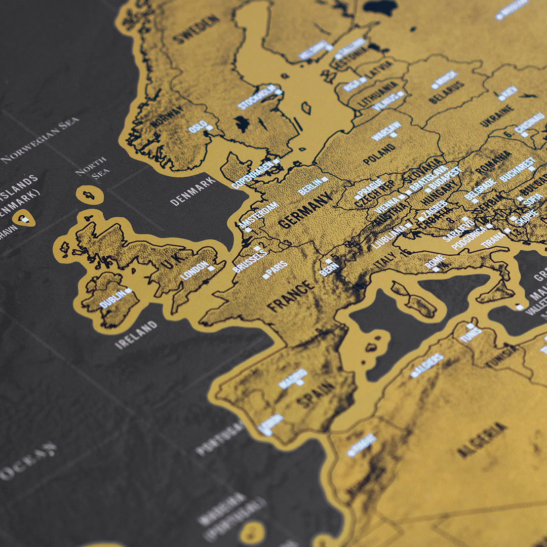 Scratch Map® - Deluxe Edition  Weltkarte zum Rubbeln in Englisch