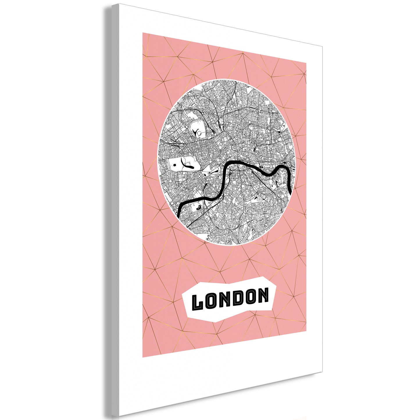 Weltkarte als Leinwandbild - Wandbild - Central London (1 Part) Vertical