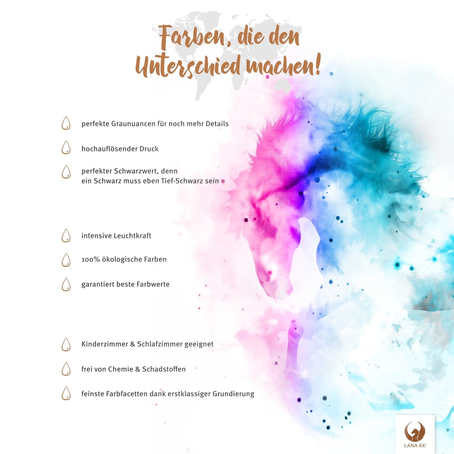 Farben, die den Unterschied machen! Deine Österreichkarte Weiß besticht mit erstklassigem Druck, leuchtenden Farben und ist dabei vollkommen frei von Chemie und Farbstoffen.