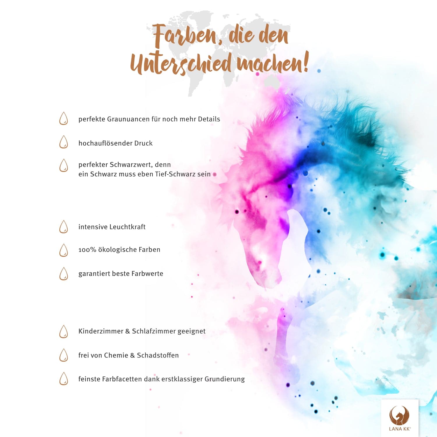 Farben, die den Unterschied machen! Deine Österreichkarte Kolonialrot besticht mit erstklassigem Druck, leuchtenden Farben und ist dabei vollkommen frei von Chemie und Farbstoffen.
