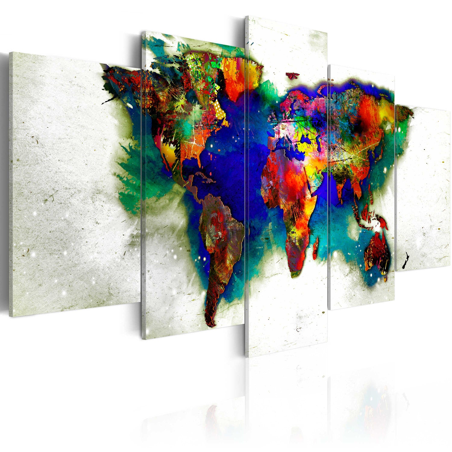 Weltkarte als Leinwandbild - Wandbild - Green planet