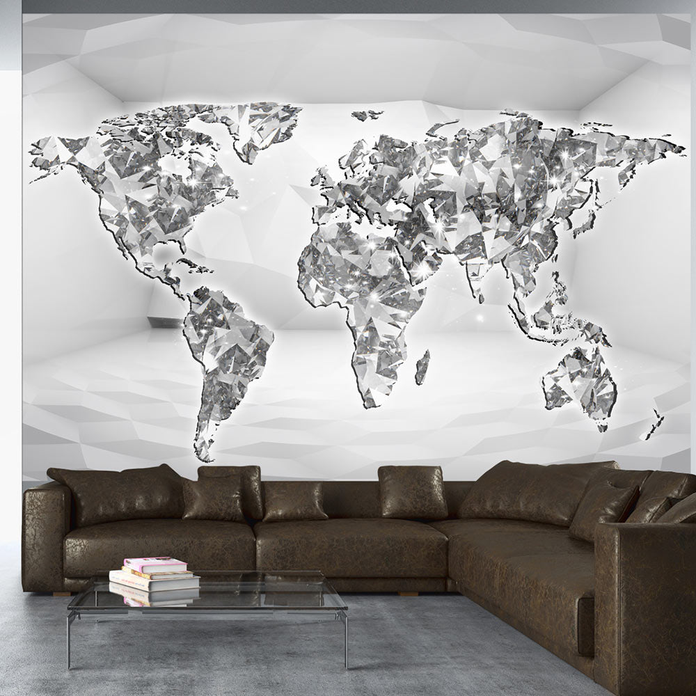 Fototapete - Diamond map - WELTKARTEN24