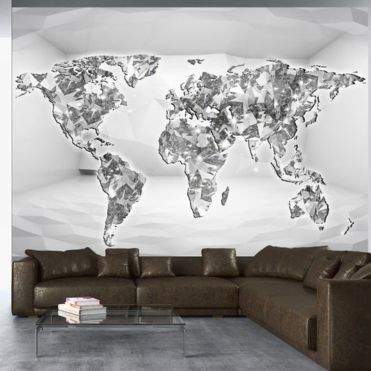 Fototapete - Diamond map - WELTKARTEN24