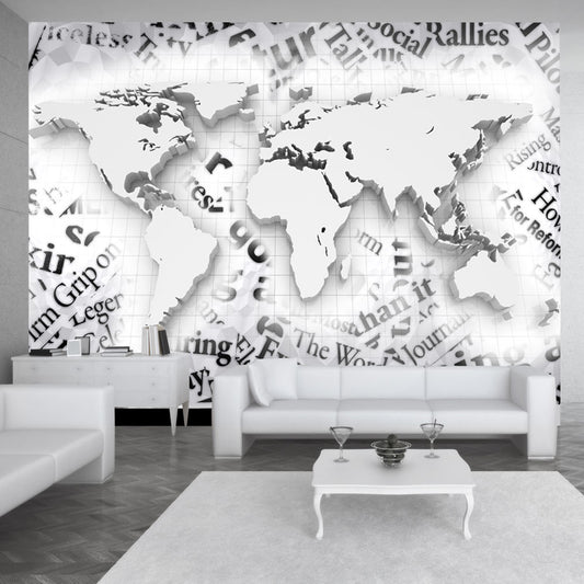 Fototapete - The world of newspapers - WELTKARTEN24