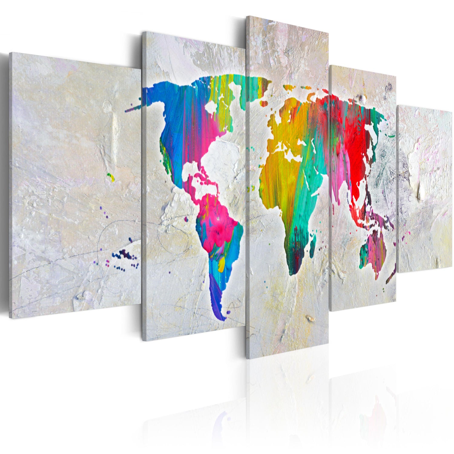 Weltkarte als Leinwandbild - Wandbild - Energy of World