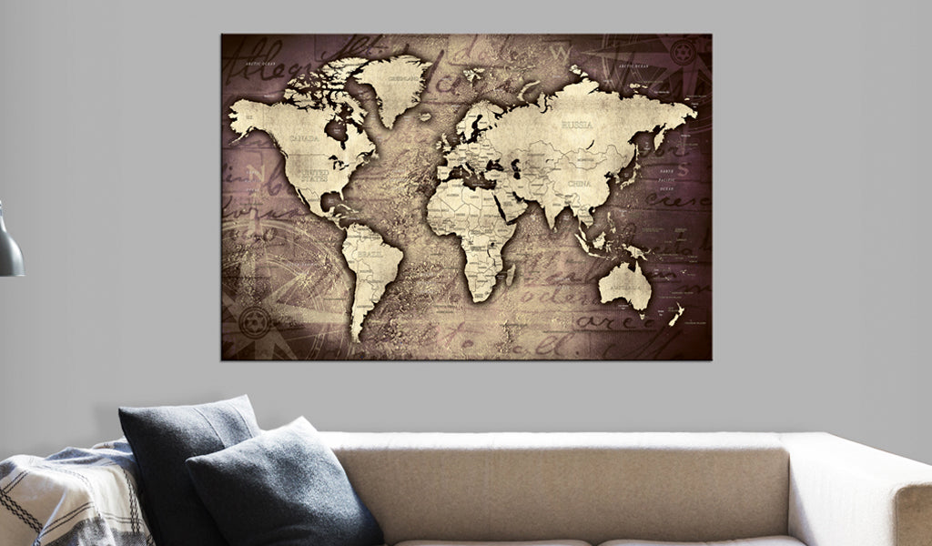 Weltkarte als Leinwandbild - Wandbild - Precious World