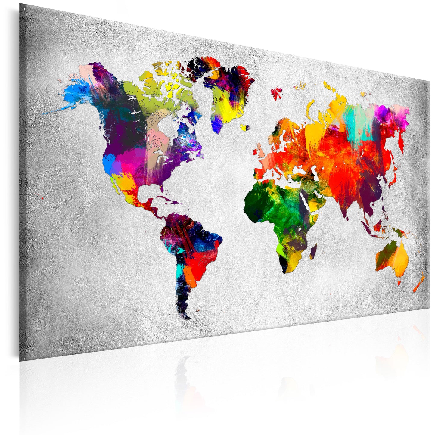 Weltkarte als Leinwandbild - Wandbild - Coloured Revolution
