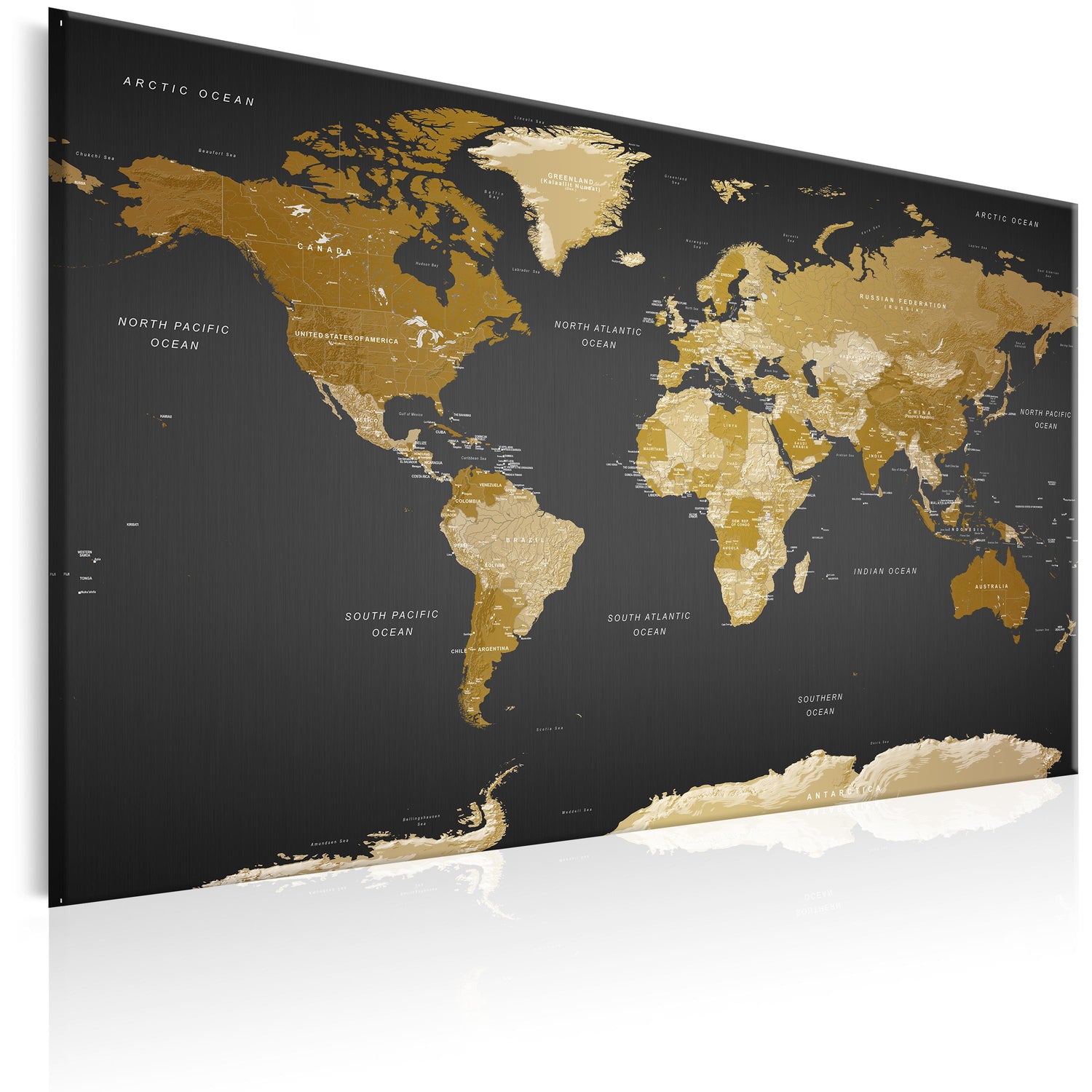 Weltkarte als Leinwandbild - Wandbild - Modern Aesthetics