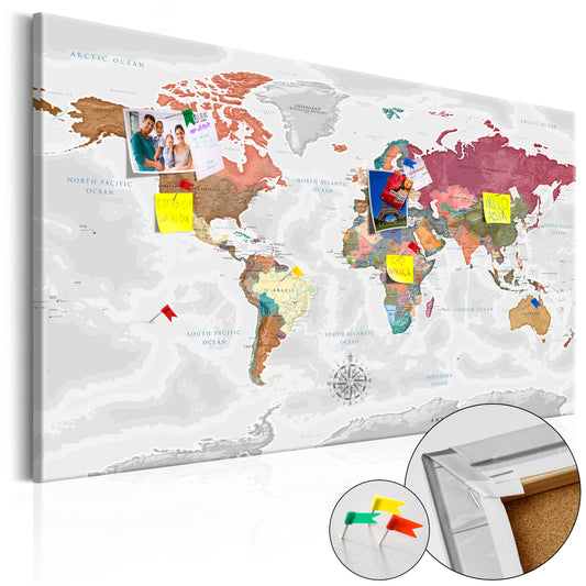 Pinnwand - Weltkarte Travel Around the World - WELTKARTEN24