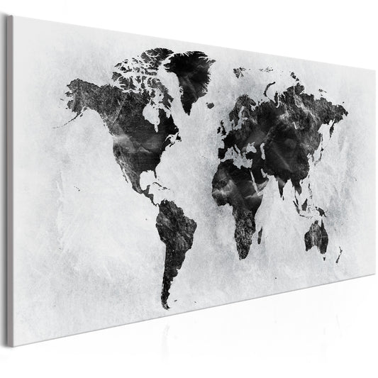 Weltkarte als Leinwandbild - Wandbild - Concrete World (1 Part) Wide