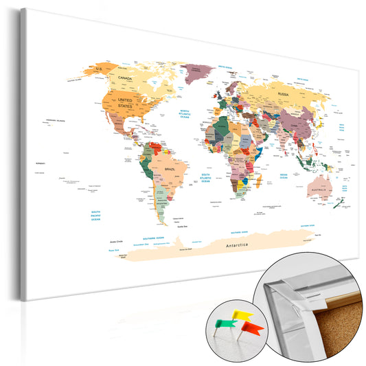 Pinnwand - Weltkarte World Map - WELTKARTEN24