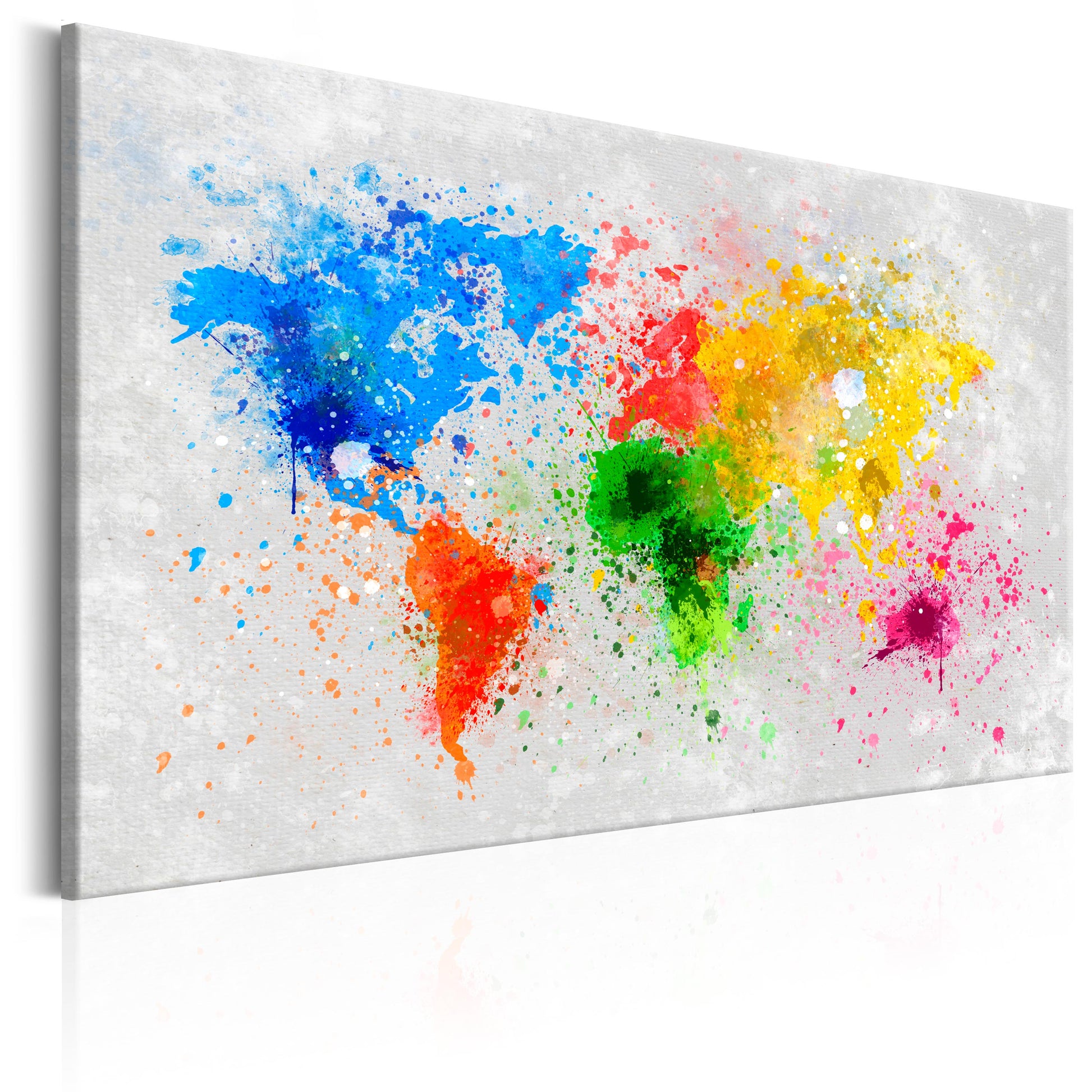 Weltkarte als Leinwandbild - Wandbild - Expressionism of the World