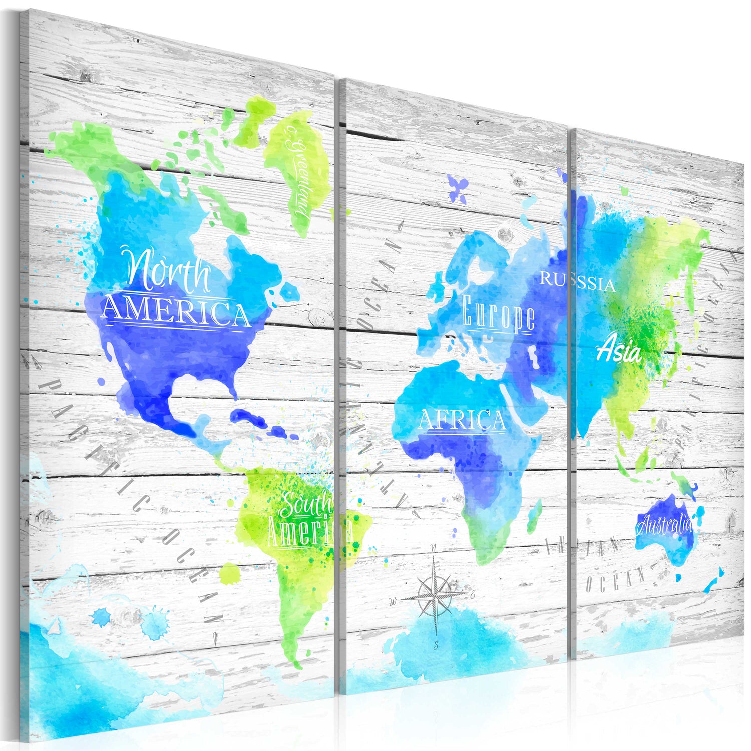 Weltkarte als Leinwandbild - Wandbild - Bunte Reisen