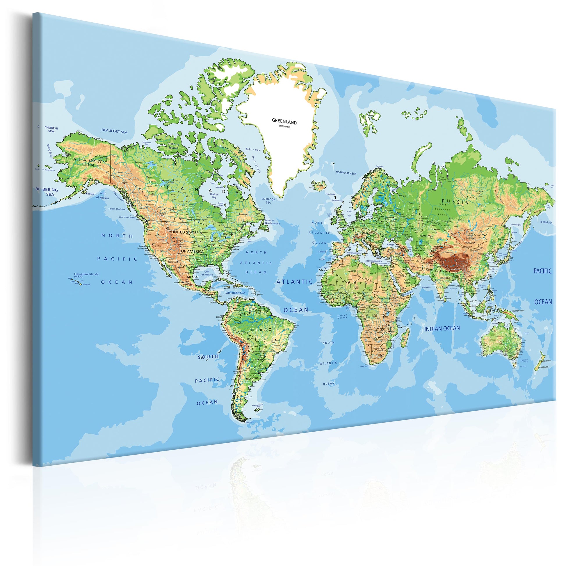 Weltkarte als Leinwandbild - Wandbild - Explore the World!