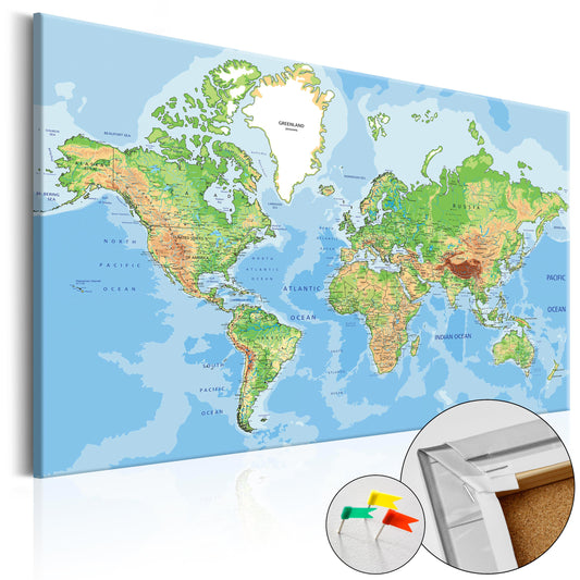 Pinnwand - Weltkarte World Geography - WELTKARTEN24