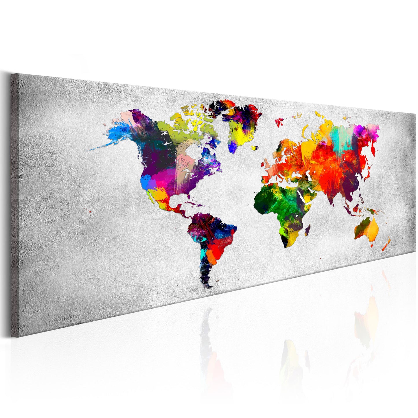 Weltkarte als Leinwandbild - Wandbild - World Map: Coloured Revolution