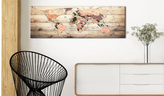 Weltkarte als Leinwandbild - Wandbild - World Maps: Map of Dreams