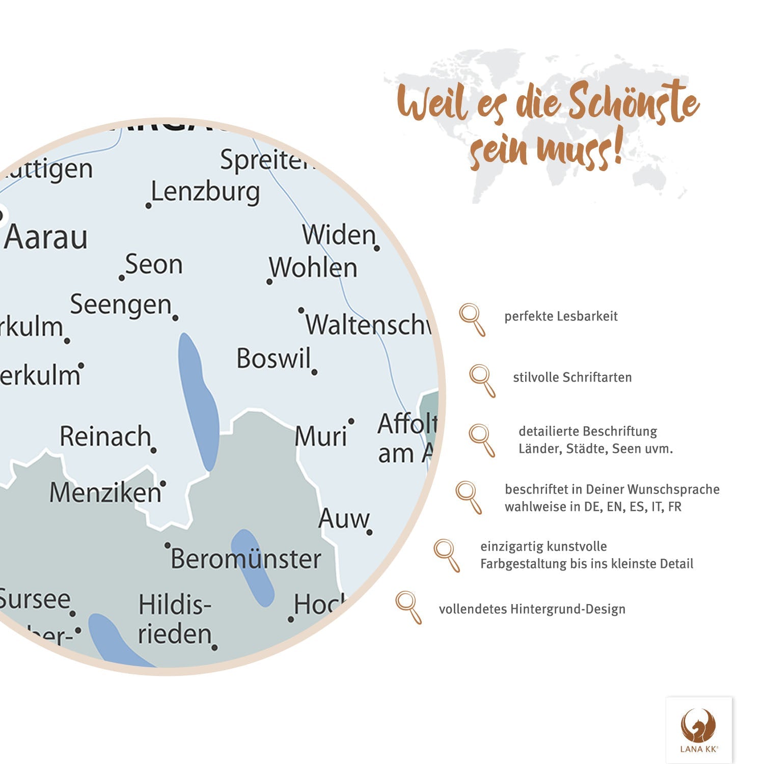 Weil es die Schönste sein muss! Deine Schweizkarte Hellblau besticht mit perfekter Lesbarkeit, Detailreichtum und vollendetem Hintergrund-Design.