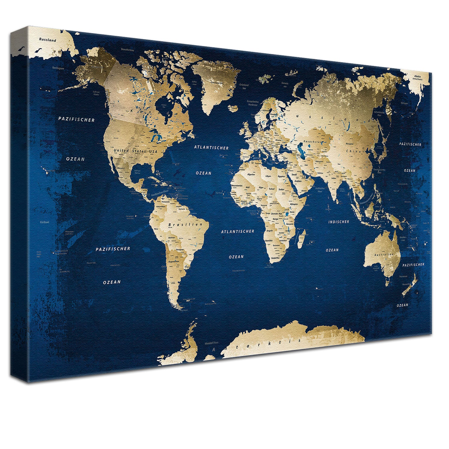 Pinnwand - Weltkarte Ocean - WELTKARTEN24