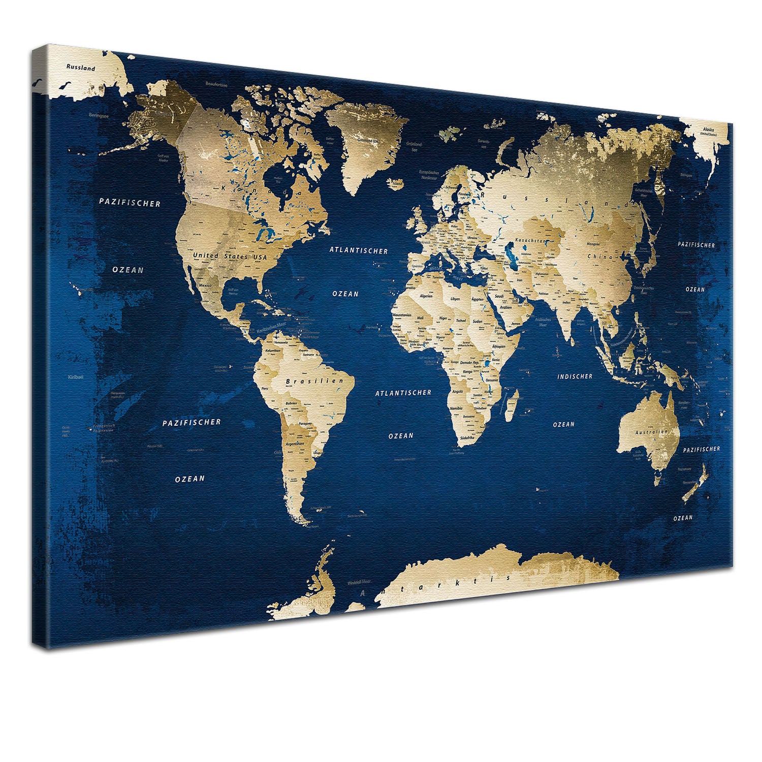 Pinnwand - Weltkarte Ocean - WELTKARTEN24